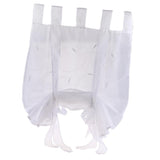 Max Roman shade European embroidery style tie up window curtain White 120x140cm
