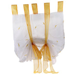 Max Roman shade European embroidery style tie up window curtain Yellow 60x140cm