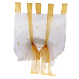 Max Roman shade European embroidery style tie up window curtain Yellow 60x140cm