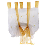 Max Roman shade European embroidery style tie up window curtain Yellow 60x140cm