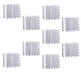 Max 9Pieces Foam Puzzle Exercise Mat Interlocking Floor Tiles  Gray Wood Grain