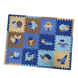 Max 12Pieces Foam Puzzle Exercise Mat Interlocking Floor Tiles insect Blue