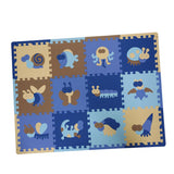 Max 12Pieces Foam Puzzle Exercise Mat Interlocking Floor Tiles insect Blue