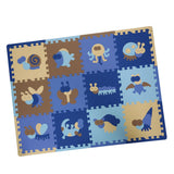 Max 12Pieces Foam Puzzle Exercise Mat Interlocking Floor Tiles insect Blue
