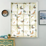 Max Kitchen Window Short Roman Blinds Curtains Panel Butterfly 80x140cm