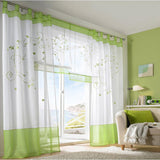 Max Liftable Roman Curtain Sheer Voile Window Valance Drape #2 Green, 80x100cm