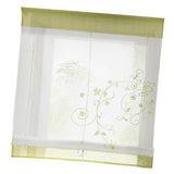 Max Liftable Roman Curtain Sheer Voile Window Valance Drape #2 Green, 80x100cm