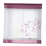 Max Liftable Roman Curtain Sheer Voile Window Valance Drape #2 Purple, 80x100cm