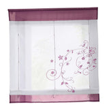 Max Liftable Roman Curtain Sheer Voile Window Valance Drape #2 Purple, 80x100cm