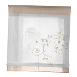 Max Liftable Roman Curtain Sheer Voile Window Valance Drape #1 Sand, 60x120cm