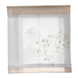 Max Liftable Roman Curtain Sheer Voile Window Valance Drape #1 Sand, 60x120cm
