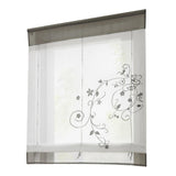 Max Liftable Roman Curtain Sheer Voile Window Valance Drape #1 Grey, 60x120cm