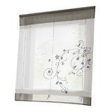 Max Liftable Roman Curtain Sheer Voile Window Valance Drape #1 Grey, 60x120cm