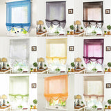 Max Roman Curtain, Tie Up Shade, Rod Pocket Window Valances White 80x155cm