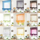 Max Roman Curtain, Tie Up Shade, Rod Pocket Window Valances White 80x155cm