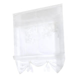 Max Roman Curtain, Tie Up Shade, Rod Pocket Window Valances White 80x155cm