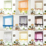 Max Roman Curtain, Tie Up Shade, Rod Pocket Window Valances White 80x155cm