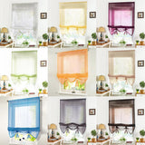 Max Roman Curtain, Tie Up Shade, Rod Pocket Window Valances White 80x155cm