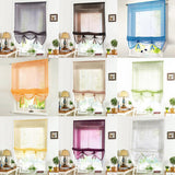 Max Roman Curtain, Tie Up Shade, Rod Pocket Window Valances White 80x155cm