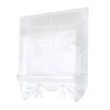 Max Roman Curtain, Tie Up Shade, Rod Pocket Window Valances White 80x155cm