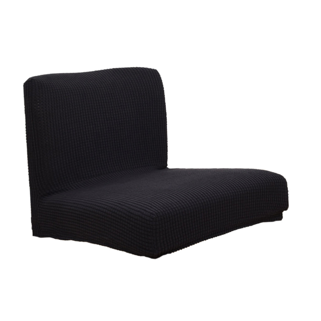 Max Upscale Jacquard Stretch Dining Room Chair Slipcover Stool Cover Black