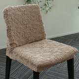 Max Low Back Jacquard Stretch Dining Room Chair Cover Stool Slipcover Coffee