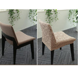 Max Low Back Jacquard Stretch Dining Room Chair Cover Stool Slipcover Coffee