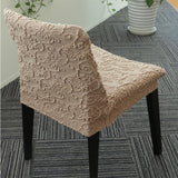 Max Low Back Jacquard Stretch Dining Room Chair Cover Stool Slipcover Coffee