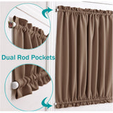 Max Sliding Glass Window Door Curtain Blackout Panel Rod Pocket Coffee