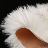 Max 80x50cm Shaggy Sheepskin Rug Soft Non Shed Carpet Rug 5cm Pile White Grey
