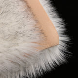 Max 80x50cm Shaggy Sheepskin Rug Soft Non Shed Carpet Rug 5cm Pile White Grey