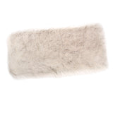 Max 80x50cm Shaggy Sheepskin Rug Soft Non Shed Carpet Rug 5cm Pile White Grey