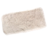 Max 80x50cm Shaggy Sheepskin Rug Soft Non Shed Carpet Rug 5cm Pile White Grey