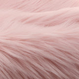 Max 80x50cm Shaggy Sheepskin Rug Soft Non Shed Carpet Rug 5cm Pile Light Pink