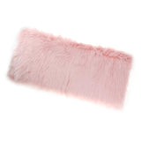 Max 80x50cm Shaggy Sheepskin Rug Soft Non Shed Carpet Rug 5cm Pile Light Pink