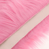 Max 80x50cm Shaggy Sheepskin Rug Soft Non Shed Carpet Rug 5cm Pile Pink