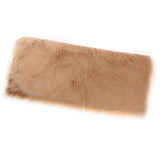 Max 80x50cm Shaggy Sheepskin Rug Soft Non Shed Carpet Rug 5cm Pile Camel