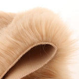 Max 80x50cm Shaggy Sheepskin Rug Soft Non Shed Carpet Rug 5cm Pile Camel