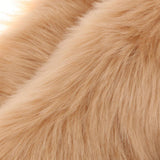 Max 80x50cm Shaggy Sheepskin Rug Soft Non Shed Carpet Rug 5cm Pile Camel