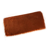 Max 80x50cm Shaggy Sheepskin Rug Soft Non Shed Carpet Rug 5cm Pile Coffee