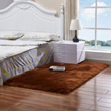Max 80x50cm Shaggy Sheepskin Rug Soft Non Shed Carpet Rug 5cm Pile Coffee