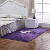 Max 80x50cm Shaggy Sheepskin Rug Soft Non Shed Carpet Rug 5cm Pile Purple