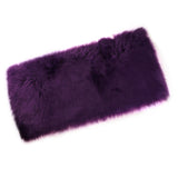 Max 80x50cm Shaggy Sheepskin Rug Soft Non Shed Carpet Rug 5cm Pile Purple