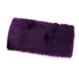 Max 80x50cm Shaggy Sheepskin Rug Soft Non Shed Carpet Rug 5cm Pile Purple