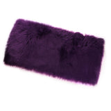 Max 80x50cm Shaggy Sheepskin Rug Soft Non Shed Carpet Rug 5cm Pile Purple