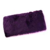 Max 80x50cm Shaggy Sheepskin Rug Soft Non Shed Carpet Rug 5cm Pile Purple