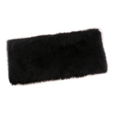Max 80x50cm Shaggy Sheepskin Rug Soft Non Shed Carpet Rug 5cm Pile Black