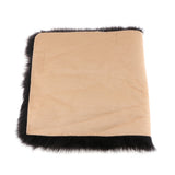 Max 80x50cm Shaggy Sheepskin Rug Soft Non Shed Carpet Rug 5cm Pile Black