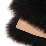 Max 80x50cm Shaggy Sheepskin Rug Soft Non Shed Carpet Rug 5cm Pile Black