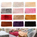 Max 50cmx100cm Sheepskin Fluffy Skin Faux Fur Fake Rug Mat Rugs White